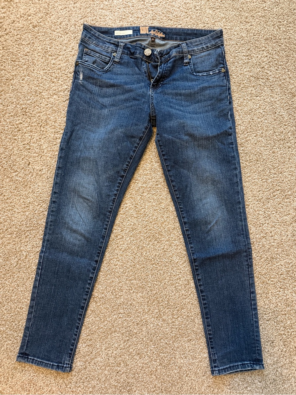 Kut Women's Mid-Dark Blue boyfriend Skinny Jeans